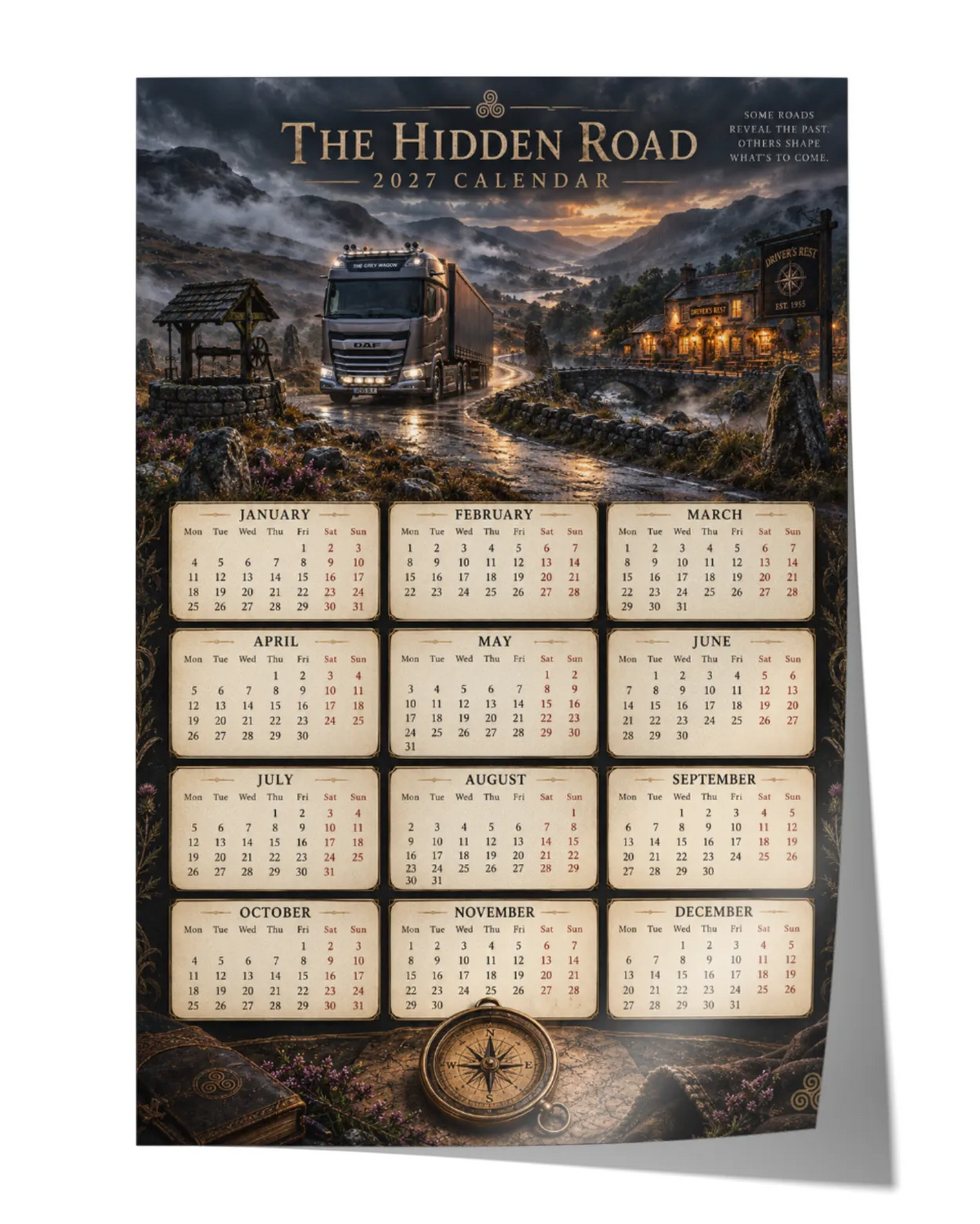 The Hidden Road 2027 Wall Calendar