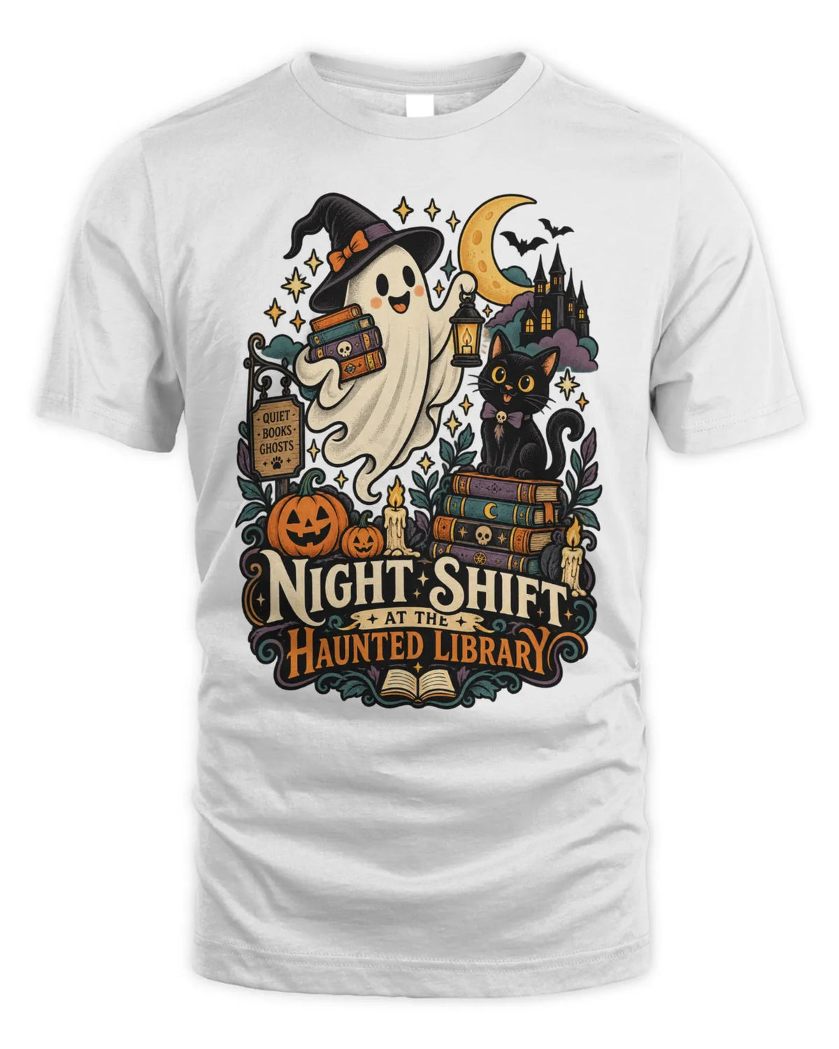 Night shift at the Haunted library T-Shirt